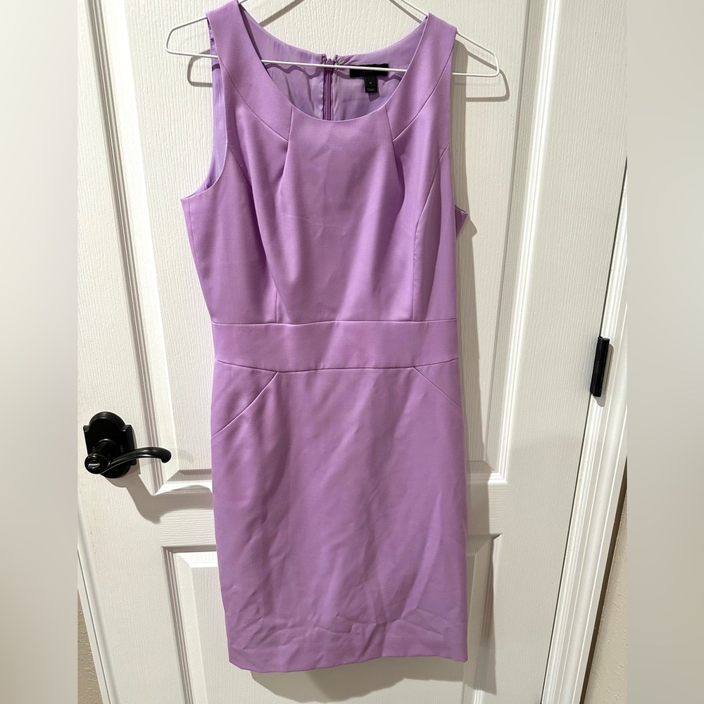 J. Crew Preppy Classic Lilac Purple Sleeveless Sheath Dress Sz 4